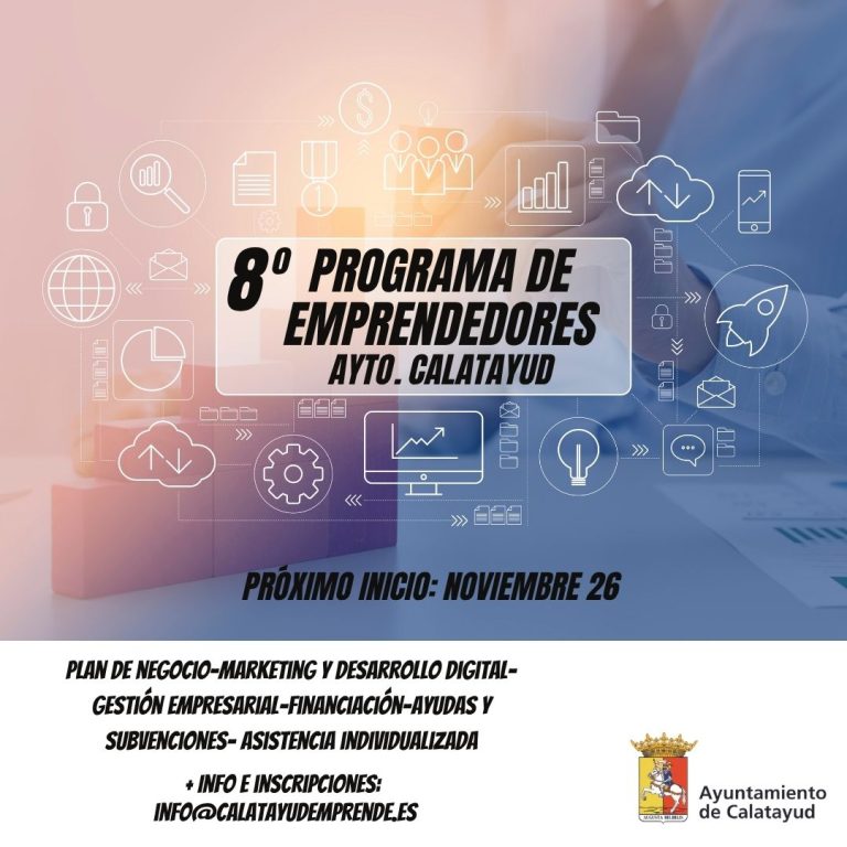 Nueva edición (8ª) del programa emprendedores en Calatayud